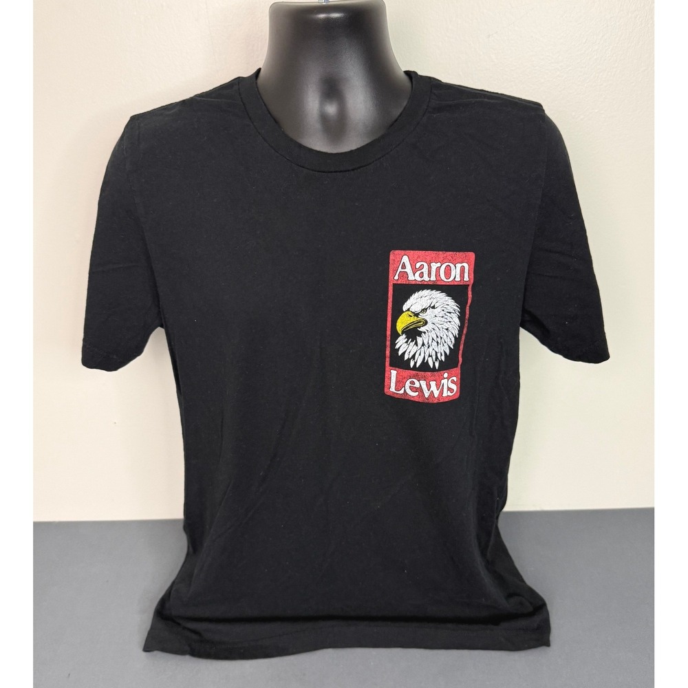 Aaron Lewis Men's As American As It Gets Tour T-Shirt Black Size Large
